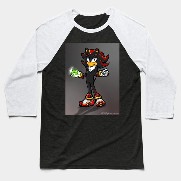 Shadow the Hedgehog Baseball T-Shirt by Wiley Blue 